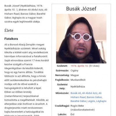 Busàk Jòzsef Történelem a Trash Wikipédiàn