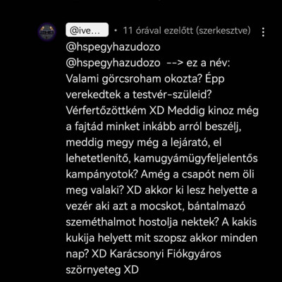 KÉSZ ELMEBAJ: A szarfétises klinikai eset HájasBré pedofíliával rágalmaz és halott trollokról ábrándozik