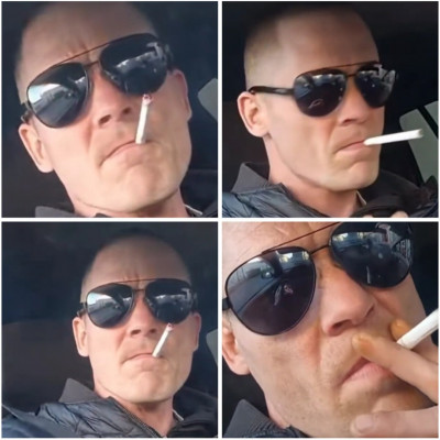 Kozma Vahúr cigitől elszíneződött ujjai