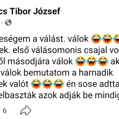 Fogatlan Tibi felesège beadta a válàst