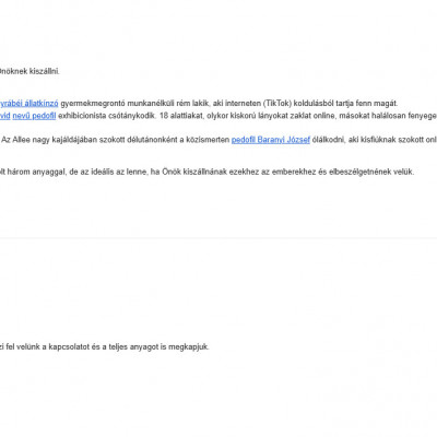 Az email, ami hozzájárulhatott a Bűnvadászok nagyrábéi akciójához és a Magyar Jelen cikkéhez...