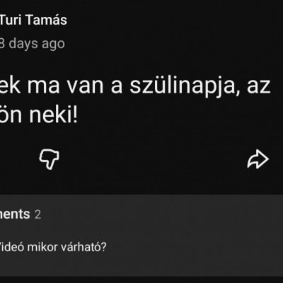 Tùri Tomcsi lelkileg megfosva, így a videòzàs szünetel