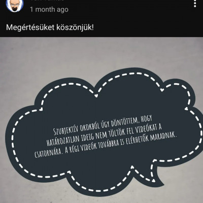 Tùri Tomcsi lelkileg megfosva, így a videòzàs szünetel