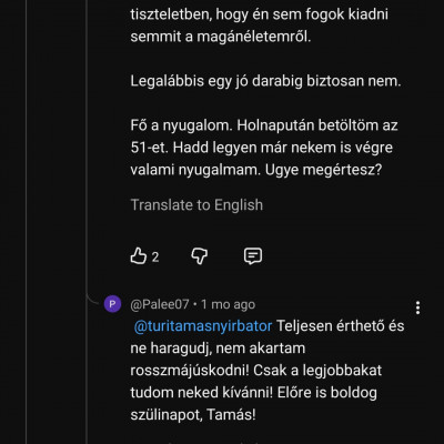 Tùri Tomcsi lelkileg megfosva, így a videòzàs szünetel