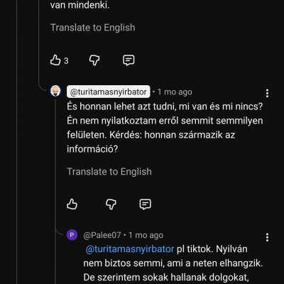 Tùri Tomcsi lelkileg megfosva, így a videòzàs szünetel