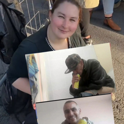 Szabrinka a felvonulàson büszkélkedik a párjàval