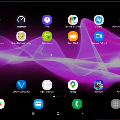 Ernyő saját vergődő tabletje (Tab S5e [ernyő kiejtésével sötE] 4G avagy ELTÉJE) 2020-ban a tákolt hájaspé androiddal.