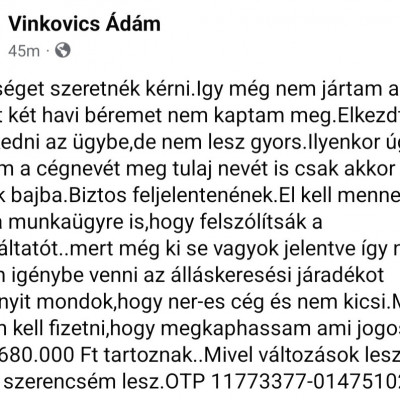 Vinkovics VKÁ vakond segítsèget szeretne kèrni