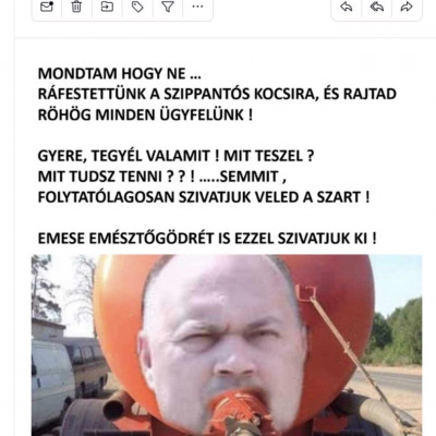 Email Mc pestának szarfétis ügyben