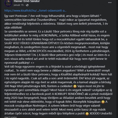 HSP Ernőke kiborul és gyűlölködik a facebookon.