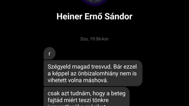 Háespé ernő privátban zaklatott személyeskedve rágalmazva egy egymondatos(!) komment miatt (2024-04-06)