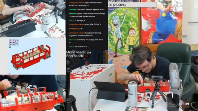Sodi balfasz visszafelé építi a legóbuszt és közben összeomlik (Teljes)
