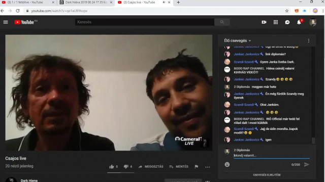 Dark Hiena "csajos liveja" egyik csöves haverjával és 0 csajjal 2019.08.24.