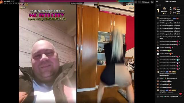 A 41 éves Miskolci Szűz Pista nyálcsorgatva nèzi ahogy egy random csaj guggol live közben