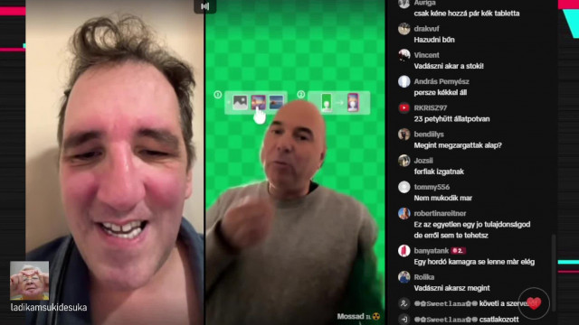 Pedo Stoki tiktokon (púptokon) liveozik vekni fejjel, majd megzavarja a szél.