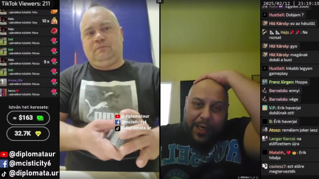 MC Isti Tiktok live egy léghajóskapitány Busával 2025.02.12.