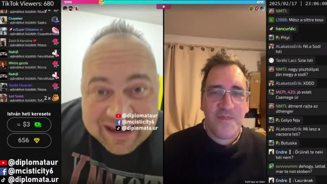 MC Beszédhibás hülyegyerek Tiktok live Petyofil Stokival 2025.02.17.