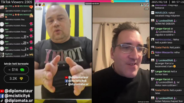 MC Isti Tiktok live Sodival 2025.02.18.