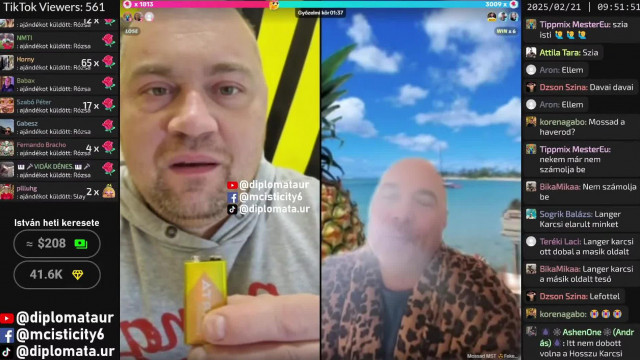 MC Kancsal Tiktok live Moszaddal 2025.02.21.
