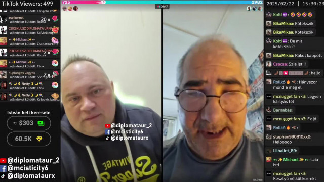 MC Isti Tiktok live Mr Géza 2025.02.22.