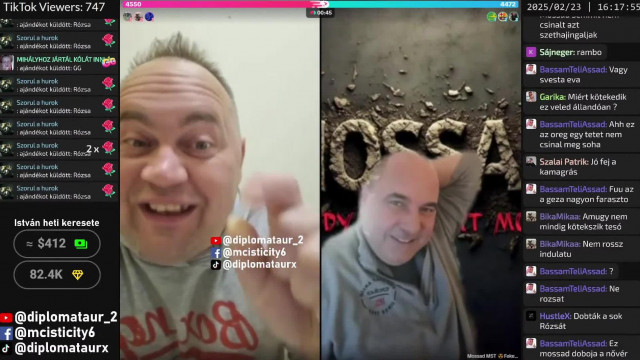 MC Isti Tiktok live Moszaddal 2025.02.23.