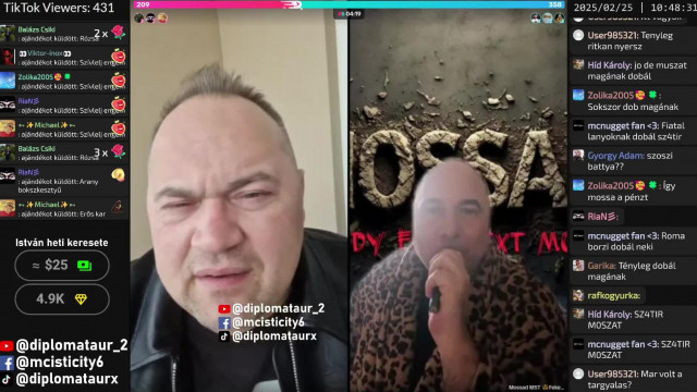 MC Isti Tiktok live Moszad 2025.02.25.