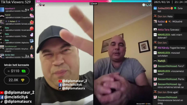 MC Együgyű TikTok live Moszaddal 2025.02.26.