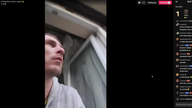 Trutymónak bekiabáltak kintről, ezért elkapással, kamerával majd rendőrrel fenyegetőzik (Tiktok lájv 2025.04.09)