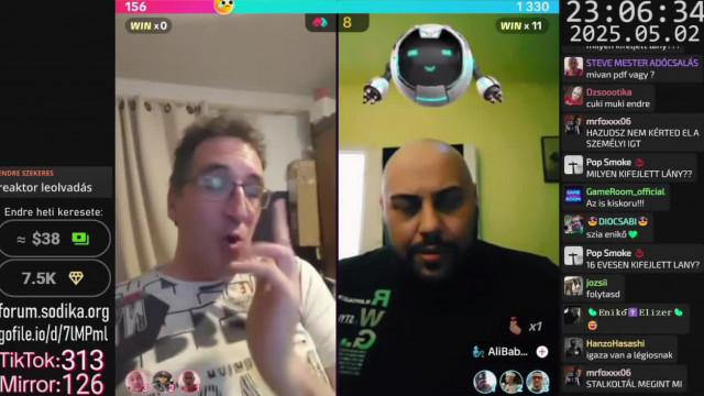 Sneci a pedofil dolgairól hetyetyézik Busáknak (TikTok live - 2025. 05. 02.)