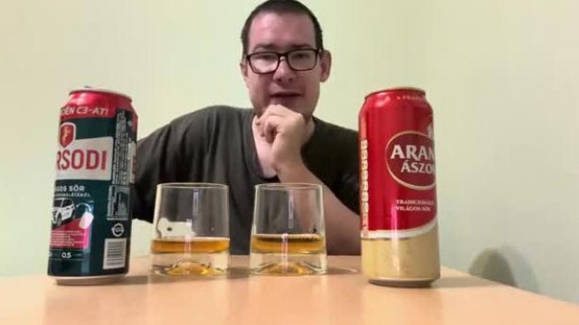 Retardált VKÁ vlog sört tesztel down szindrómás fejjel és kinyúlt felsővel