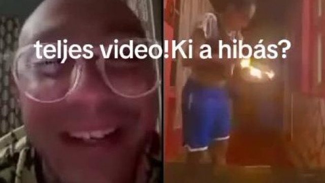 (CSAK ERŐS IDEGZETŰEKNEK!) F. Icu meggyújtja a felsőjét, közben a koldus cigó ellenfele jót mulat rajta