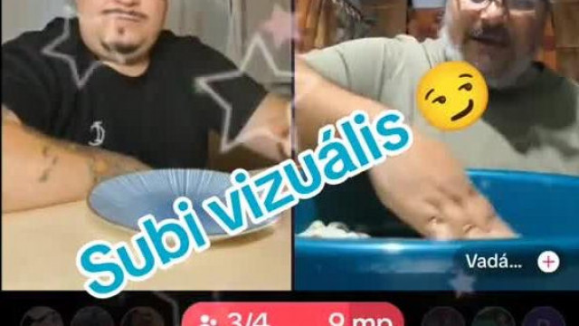 Vadász Gyula a lavórban, amiben a büdös lábát áztatta, most csalamádét készít +Vendég: felszopó Subi