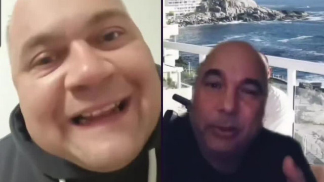 MC idegbeteg Agykárosult őrült Torz fejeket vàgva gyűlölködve veszekszik Moszad papával
