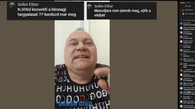Selim Etkar leak: ha a 2026 január 21-ei tárgyaláson 8:30-kor nem jelenik meg MC Menekülő akkor ejtik a koholt vádjait