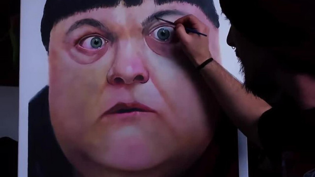 Művészeti percek - Neonardo megfesti MC Ősi Pap portréját (timelapse)
