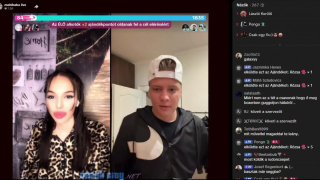 Zsebiribi tiktok élőben picsát villant az elbukott tét miatt egy hülyegyereknek 2026.04.20
