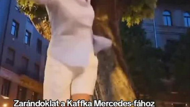 Kaffka Tibbcédesz táncol egy fánál