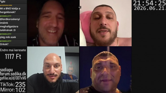 Háziőrizetesek live! Sodi a gondosórás cickány sorstársainak büszkén meséli milyen eljárások folynak ellene! 2026.06.21