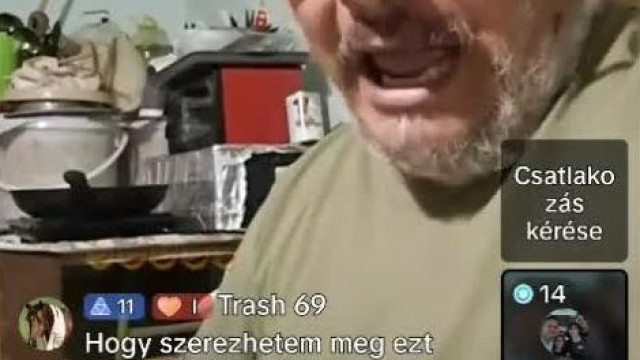 Tojás önkívületi állapotban a saját telefonjával verekszik. 2023.10.21.