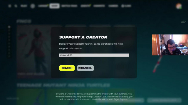 Molnár Krisztiánnak nagy nehezen sikerült megoldania a Fortnite Support Creator Code-ot