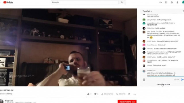 NAGY LACI TROLLKODÁS + RENDŐRÖK KIÉRKEZÉSE +chat fal